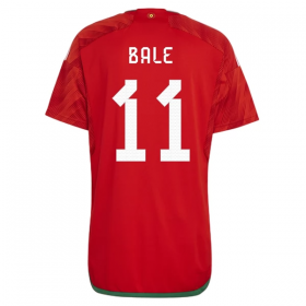 Koszulka Walia Bale 11 Domowe Stroje Piłkarskie World Cup 2022 Krótki Rękaw